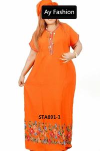 Ay Nuovi Arrivi Africano di Cotone Abaya Abiti <span class=keywords><strong>Marocco</strong></span> Ricamato Abito Caftano - Product Image 2