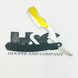 New Design Stainless Steel Straight Single Blade Barber Shaving Razor Private Label <b>Men's</b> Shaving Custom Logo Offer - Product Image 2
