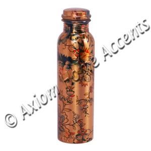 Botella de agua de cobre puro al por mayor de 2L más vendida con impresión Digital beneficios para la salud Ayurvédica tapa de plástico axioma acentos para el hogar - Product Image 1