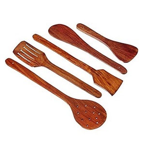 Ensemble de cuillères de cuisine et de service en bois de qualité de luxe pour la vaisselle Ensemble de cuisine de couleur marron à des prix abordables - Product Image 1