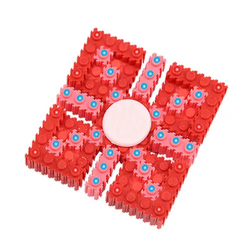 J05 Deforme Blok 8Mm Spinner Red 4Set Moving Toy Gift Voor Kinderen Gemaakt In Korea