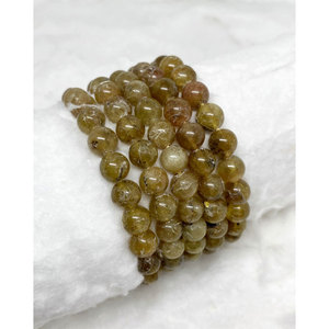 Made in India High Quality Mediation <b>Healing</b> Yellow Color 7.5in Yellow Apatite Round Hand Beaded <b>Bracelet</b> for Sale - Product Image 1
