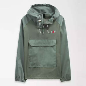 GAF Factory Supply Chaqueta cortavientos de invierno para hombre Custom XL Poliéster Nylon Impermeable Color Block Cremallera Directamente disponible - Product Image 6