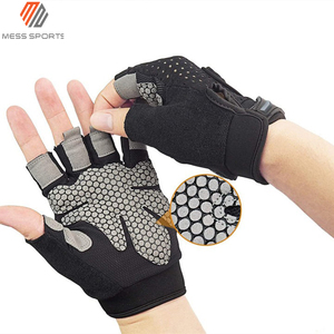Half Finger Gym Fitness Gloves Mesh Breathable Non Slip Adjustable Wrist <b>Strap</b> For Training Weight Lifting Unisex - Product Image 2