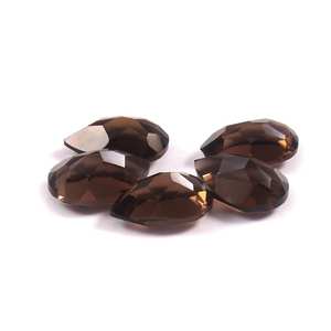 Gema de cuarzo ahumado Natural, piedra preciosa de pera facetada suelta calibrada, Tamaño 7x5mm, para fabricación de joyas, precio al por mayor - Product Image 1