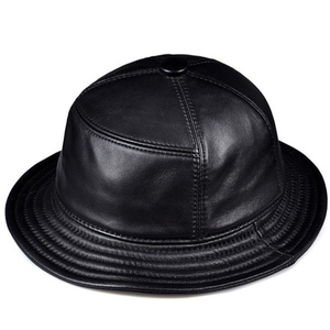 Sombrero Fedora marrón de piel auténtica para hombre, sombrero de piel de oveja, informal, británico, ala ancha de alta calidad, Otoño e Invierno - Product Image 1