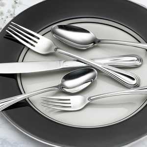 Ensemble de cuillères en acier inoxydable au design antique avec poignée simple, parfait pour la cuisine et le mariage, fabriqué en Inde - Product Image 1