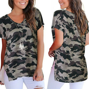 Breathable Women Camouflage Print t <b>Shirt</b> New Style Camo t <b>Shirts</b> for Girls with High Quality Material and Custom Printing - Product Image 3