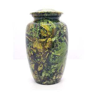 Urnes funéraires à motif de camouflage européen élevé en métal (laiton aluminium) stockage de cendres funéraires commémoratives pour adultes urne durable pour animaux de compagnie - Product Image 2
