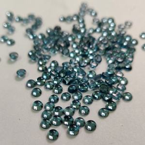 Cabujones de Topacio Azul de Londres Natural, cabujones redondos de 3mm a 8mm, de alta calidad - Product Image 3