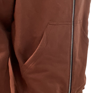 Sudadera con capucha personalizada de 100% algodón para hombre, Sudadera con capucha y cremallera de cara completa con bordado para invierno - Product Image 6