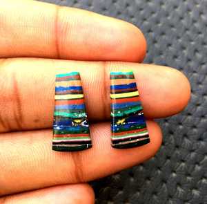 Calsilice arc-en-ciel naturelle lisse forme fantaisie Cabochon dos plat pierre précieuse en vrac belles cabines de fabrication de bijoux - Product Image 4