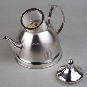 Nobili-<b>Tea</b> 1.0 Qt. Stainless Steel <b>Tea</b> <b>Kettle</b> with Removable Infuser Basket in Brushed Surface - Product Image 4