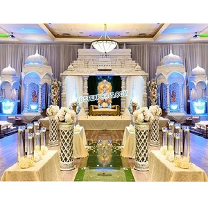 Mandap เวทีงานแต่งงานของศรีลังกา Manavarai,ของตกแต่งเวทีงานแต่งงาน Manavarai เนื้อหนาหรูหราสำหรับงานแต่งงาน - Product Image 1