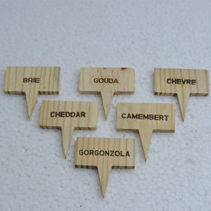 ป้ายชีสทำเครื่องหมายสำหรับงานปาร์ตี้,ใช้สำหรับทำอาหารในงานแต่งงานงานแฮนเมดทำจากไม้ - Product Image 4