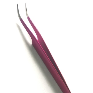 Pinzas para Pestañas Semi Curvas y Rectas con Aislamiento, de Acero Inoxidable Sostenible en Color Transparente, para Extensión de Pestañas - Product Image 3