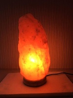 Lampe de sel de l'Himalaya rose clair, matériau organique, certifiée ISO/Santé, objet de collection artistique, thème ange sculpté Sian européen