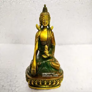 Латунная статуя Будды Бога медитации