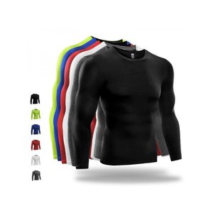 Thermal <b>Base</b> <b>Layer</b> Quick Dry Men Compression Sports Shirt Tights <b>Long</b> <b>Sleeve</b> Rash Guard protection Shirt with Custom Designing - Product Image 1