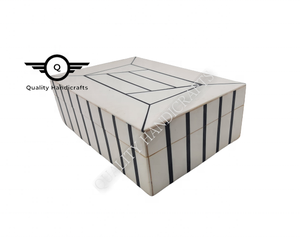 Caja de Joyería Rectangular de Madera y Hueso de Camello, Diseño de Primera Calidad, Artesanía de Calidad para Decoración del Hogar, Almacenamiento, Logotipo Personalizado para Regalos - Product Image 2