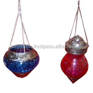 Kalavastu – Bougeoir suspendu en verre fait main, design inspiré de l'INS, élégant, imprimé, pour bougies votives, décoration d'intérieur - Product Image 6