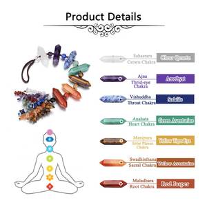 ที่แขวนผนังคริสตัลแบบสองจุดที่7จักระ7ที่แขวนผนังแบบคริสตัลที่แขวนกำแพง - Product Image 6