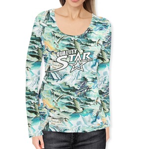 Camisetas de la mejor calidad para niñas, ropa de algodón mezclado con Logo personalizado impreso, venta al por mayor, de manga larga suave barata - Product Image 1