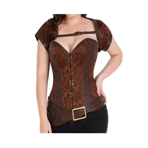 Premium Quality Zipper Over Burst Corset Top Made With Cow Skin Leather For Women Available In Low Prices