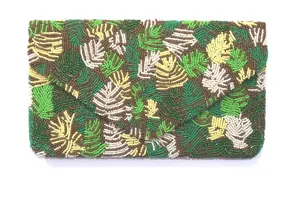 Meilleur prix de gros – Collection de pochettes bohèmes artisanales indiennes avec perles, thème nature, fermeture en perle - Product Image 5