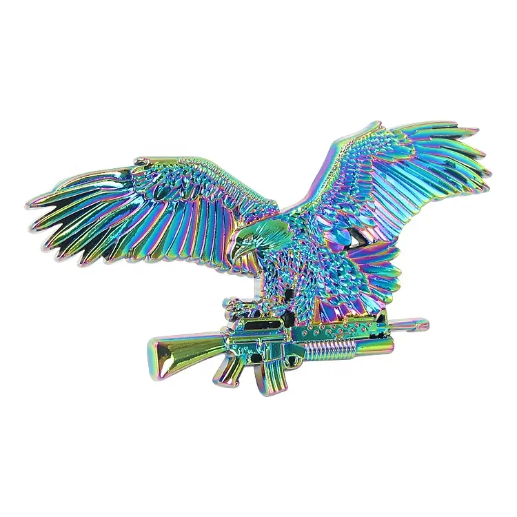 Insignia de solapa en forma de águila 3D, diseño personalizado