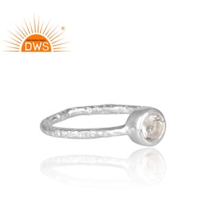 Natural <b>Green</b> Amethyst Gemstone Hammered Ring <b>Jewelry</b> Sterling Fine Silver Ring <b>Jewelry</b> Wholesaler - Product Image 3