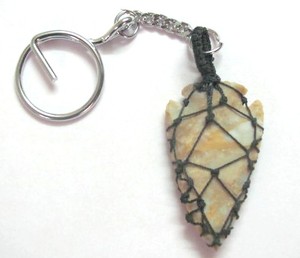 Buy Online Arrowheads Wire Wraped Keyring : Arrowheads Wire Wraped Keyring for Sale - Product Image 1