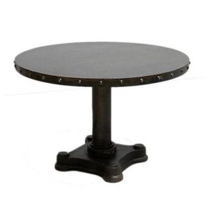 Mesa de Comedor Redonda Plegable de Hierro Fundido Estilo Industrial y Rústico, para 4 Personas, Ideal para Hoteles y Villas - Product Image 1