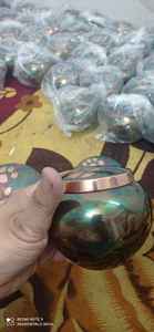 RAKU HEART WITHPET PAWS CREMATION <b>URN</b> American Style Metal <b>Pet</b> <b>Urn</b> From BRASSWORLD INDIA - Product Image 5
