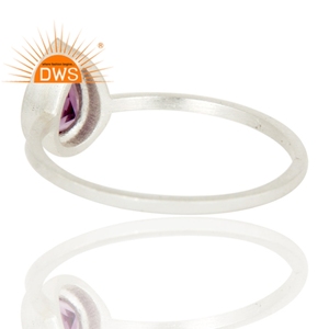 Best Selling Amethyst Gemstone Ring Handmade Jewelry Wholesale Designer 925 Sterling Fine Silver Ring - Product Image 3