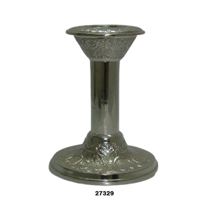 Portavelas de pilar de base redonda decorativa para el hogar de aluminio Actividades religiosas Artículo de boda - Product Image 1