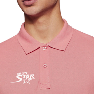 Polo de algodón liso con cuello vuelto para hombre, camisetas de Golf para jóvenes de alta calidad, Color rosa - Product Image 4