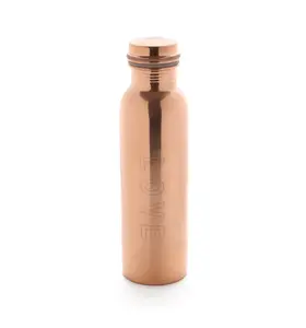 Best Selling Custom Finished Copper Water Bottle from India handmade water bottle promotional water bottles for table trendy.