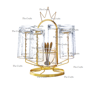 Porte-gobelet et verre de couleur verte en fer de conception avantageuse pour la maison, l'hôtel et le restaurant - Product Image 6