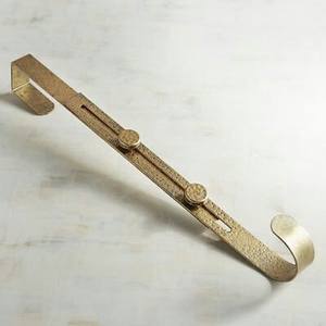 Colgador de corona ajustable con acabado de brillo dorado para artículos decorativos para el hogar - Product Image 1