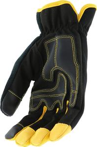 High Dexterity Synthetic Leather Palm Utility Work Gloves with Black Yellow Contrast Heavy Grip and Stylish Working Gloves - Product Image 5