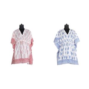 Fournisseur indien Femmes 2025 Abaya Dubai Soie Court Caftan Main Bloc Imprimé Caftan Fait Main Caftan Indien Abaya Kaftan Caftan - Product Image 1