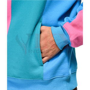 Color Block pullover Hoodie Hombres de moda Hecho a medida en venta al por mayor y calidad superior para hombres Ropa 100% Sudadera con capucha de algodón - Product Image 4