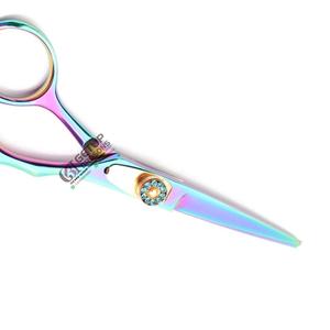 Tijeras de Peluquería Profesionales de Acero Inoxidable con Mango Largo de Goma, Logotipo Personalizado, Herramienta de Belleza para Salón, para Cortar el Cabello - Product Image 4