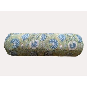 Tela de algodón con estampado floral, tejido de bloque indio para funda de edredón, estampado de bloque verde menta - Product Image 6