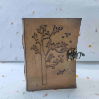 Cahier de notes en cuir de designer vintage A5 fait à la main 100 feuilles coton chiffon papier serrure planificateur Type cahiers