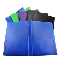 Carpeta de plástico duro con clavijas, colores surtidos, 3 sujetadores de Metal, plástico