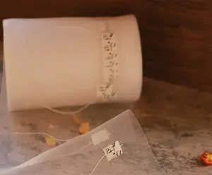 Biodegradable Customized PLA Corn Fiber Tea Bag Roll Pyramid For Leaf Tea