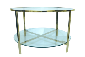 Table basse pliable en verre, or, blanc et noir, forme ronde, pour décoration de la maison, offre spéciale, - Product Image 4