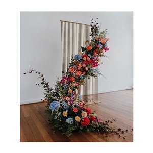 Gold Flower Backdrop Iron Stage Background Wedding <b>Party</b> <b>Props</b> Decoration Backdrop at Wholesale Price - Product Image 4